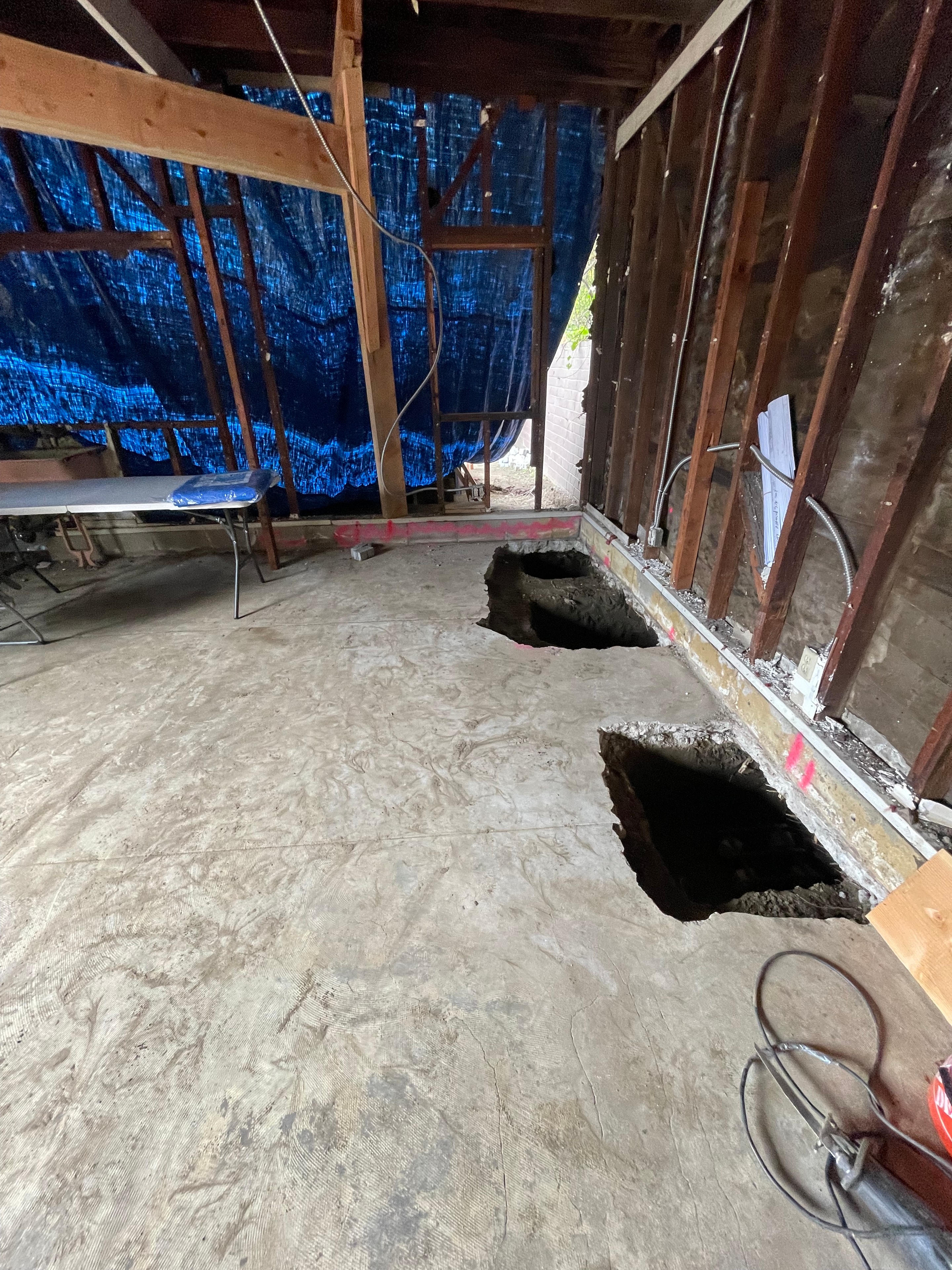 Concrete slab foundation for ADU, Sherman Oaks