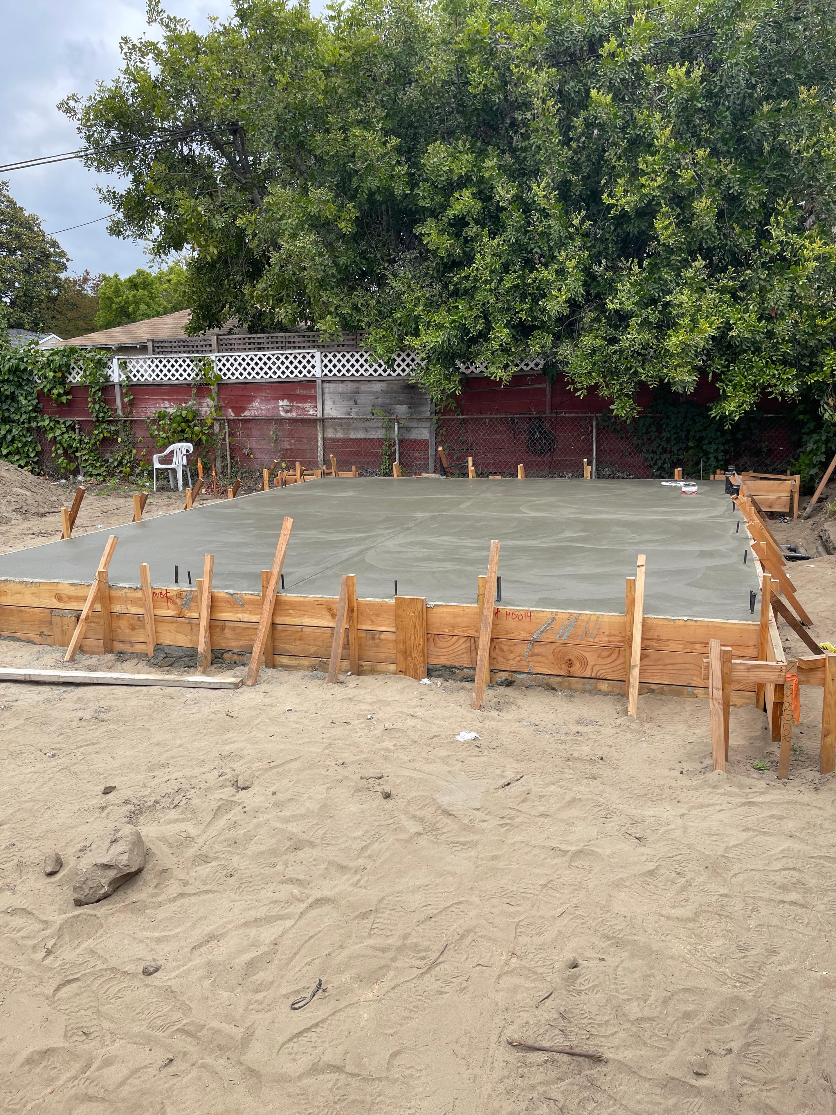 ADU construction with foundation and concrete slab, Sherman Oaks