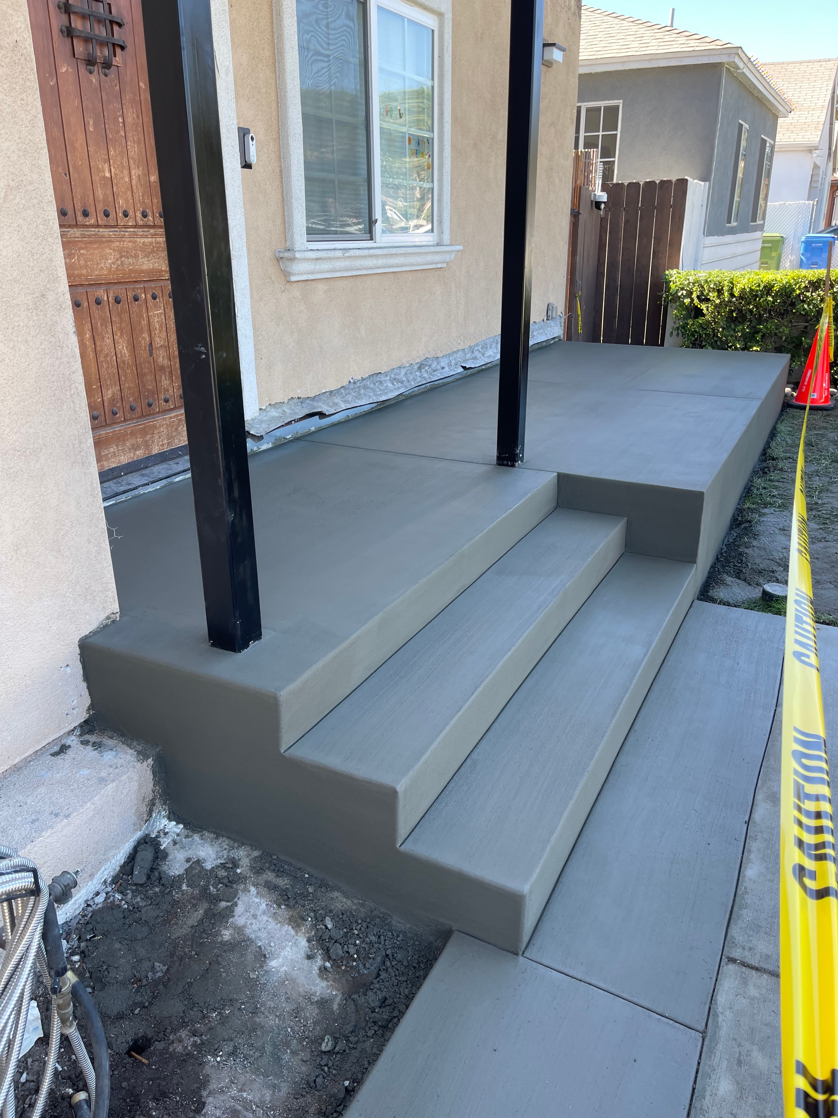 Poured-in-place concrete steps and landing, Sherman Oaks