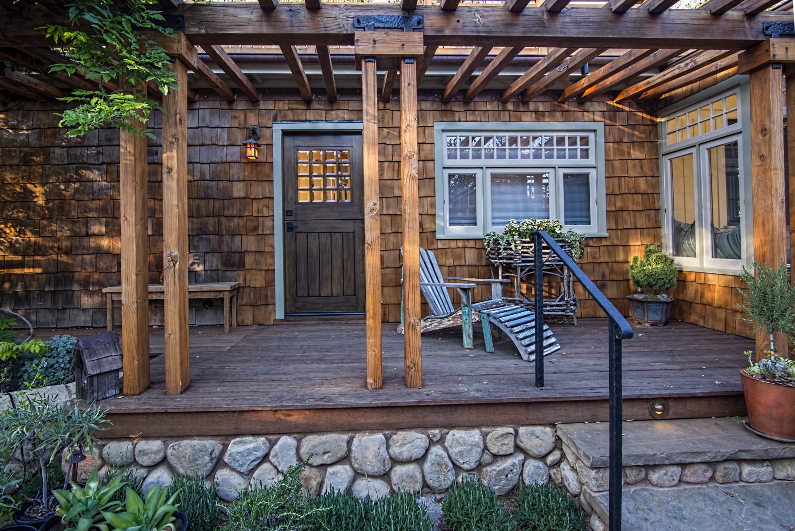 Masonry block wall and stone construction project by Concrete Etc. Los Angeles